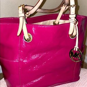 Michael Kors Patent Fushia Bag